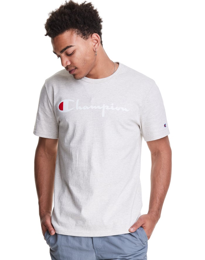 Champion Mens T-Shirt NZ - Heritage Vintage Logo White ( 5310-TZMWY )